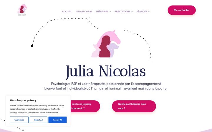 Screenshot of julia-nicolas.ch