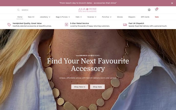 Screenshot του julia-rose.co.uk