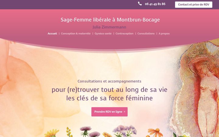 Screenshot of julia-sage-femme.fr