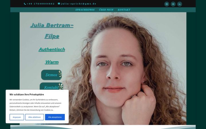 Screenshot of julia-spricht.de