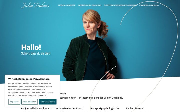 Screenshot of julia-trahms.de