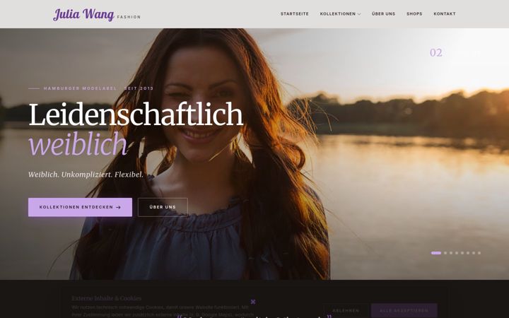 Screenshot of julia-wang.de