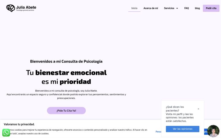 Screenshot of juliaabetepsicologa.com
