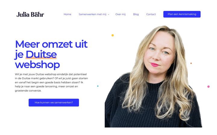 Screenshot of juliabahr.nl
