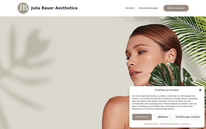 Screenshot of juliabauer-aesthetica.de