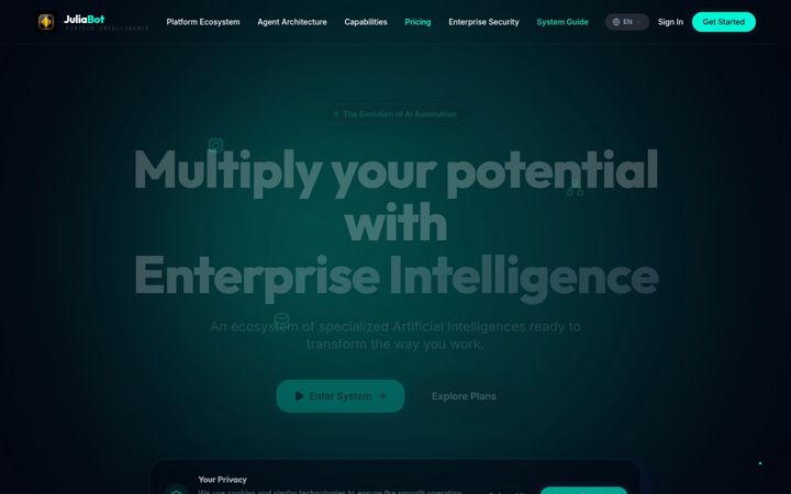 Screenshot of juliabot.com