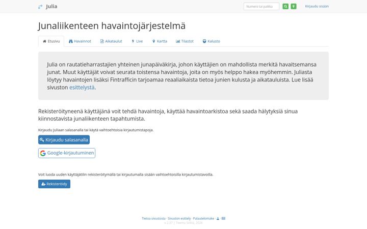 Skærmbillede af juliadata.fi