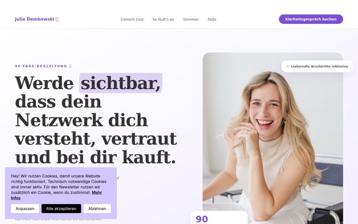 Screenshot of juliadembowski.de