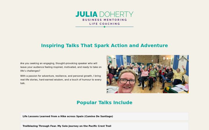 Screenshot of juliadoherty.com