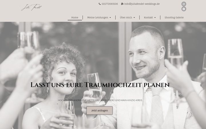 Screenshot of juliafendel-weddings.de