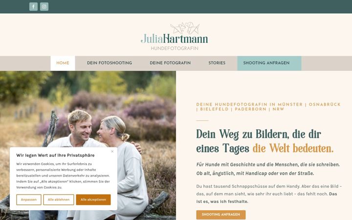 Screenshot of juliahartmann.de