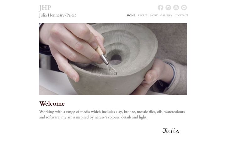 Screenshot of juliahennessy-priest.co.uk
