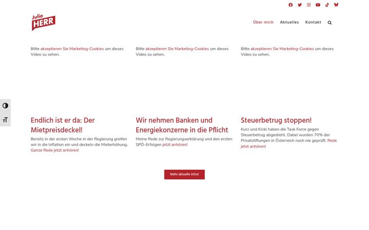 Screenshot von juliaherr.at