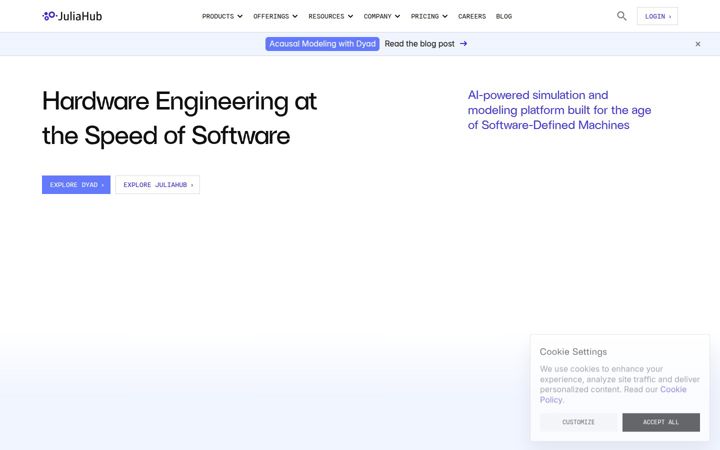 Screenshot von juliahub.com