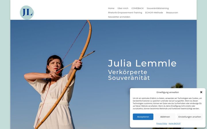 Screenshot of julialemmle.de