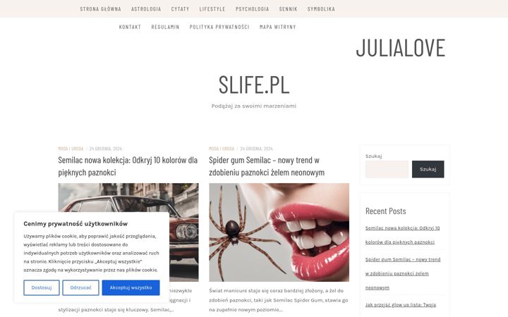 Screenshot of julialoveslife.pl