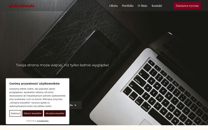 Screenshot of julialubanska.pl