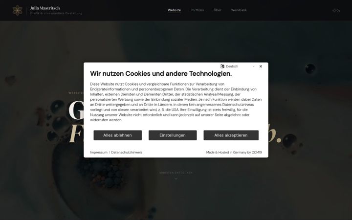 Screenshot of juliamastritsch.de