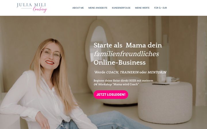 Screenshot of juliamili.de