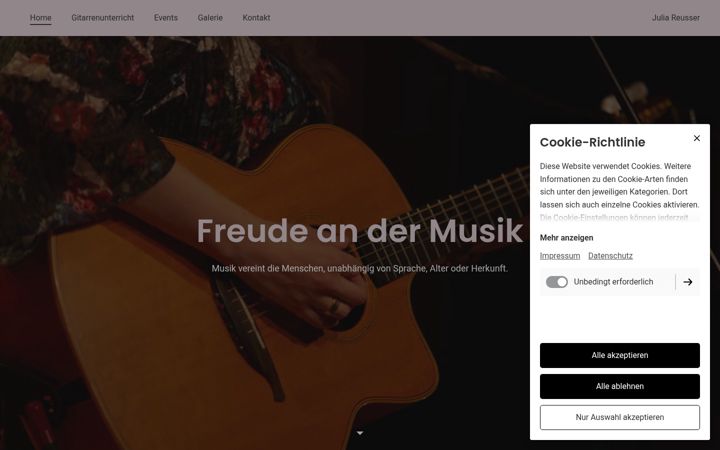 Screenshot of juliamusic.ch