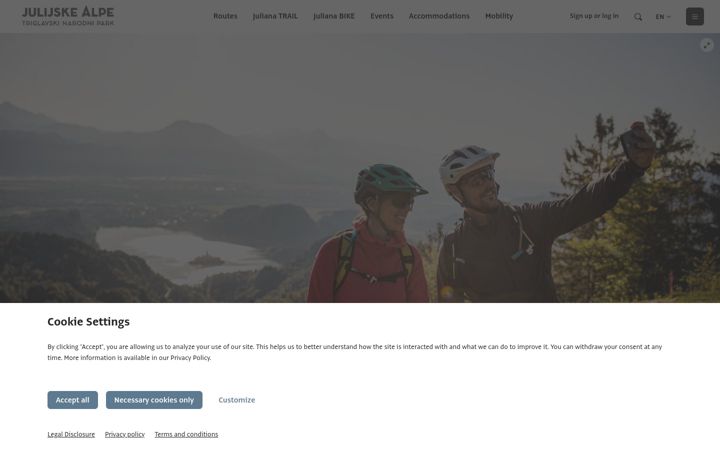 Screenshot of julian-alps.com