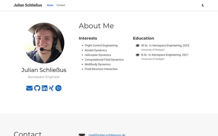 Screenshot of julian-schliessus.de