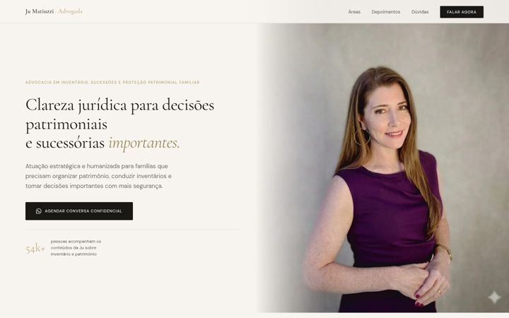 Screenshot of julianamatiuzzi.com