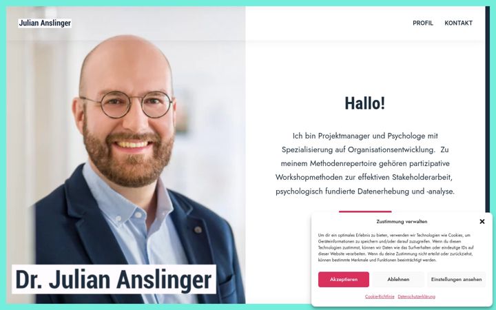 Screenshot of juliananslinger.at