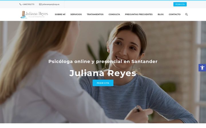 Screenshot of julianareyespsicologa.es