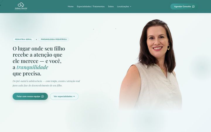Screenshot of julianasencini.com.br