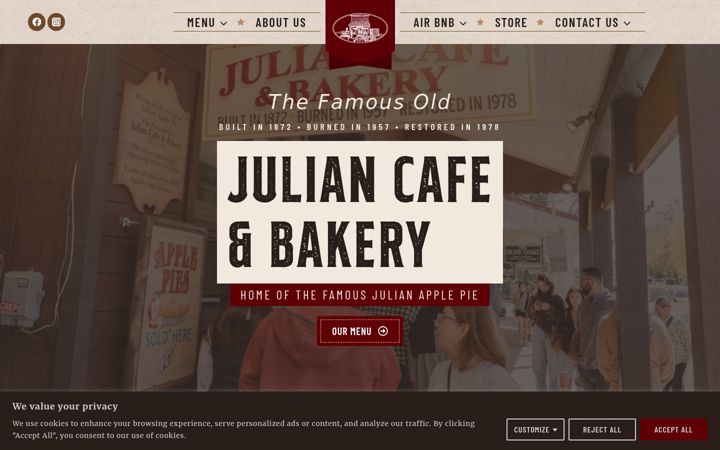 Screenshot of juliancafe.com