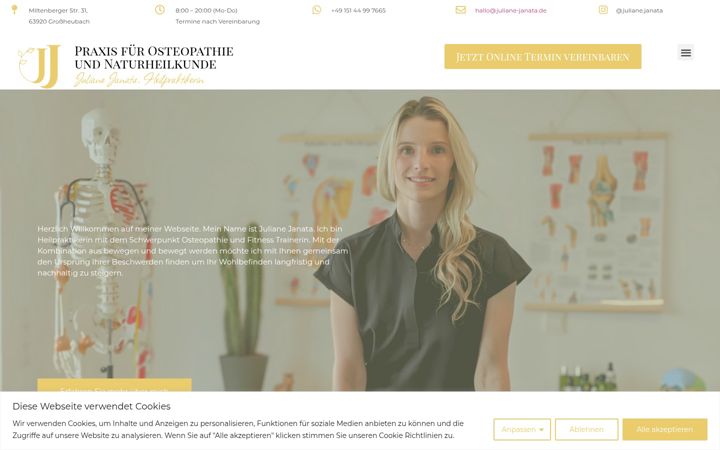 Screenshot of juliane-janata.de