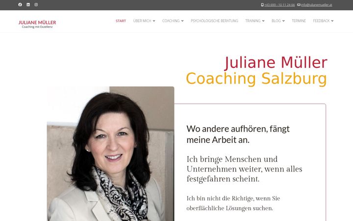 Screenshot of julianemueller.at