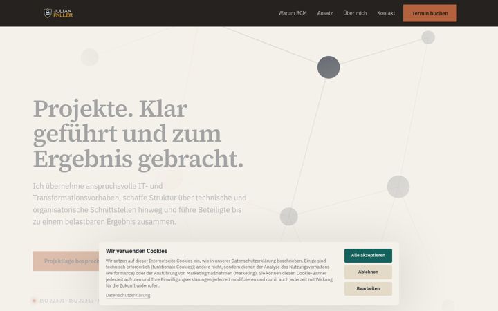 Screenshot of julianfaller.com