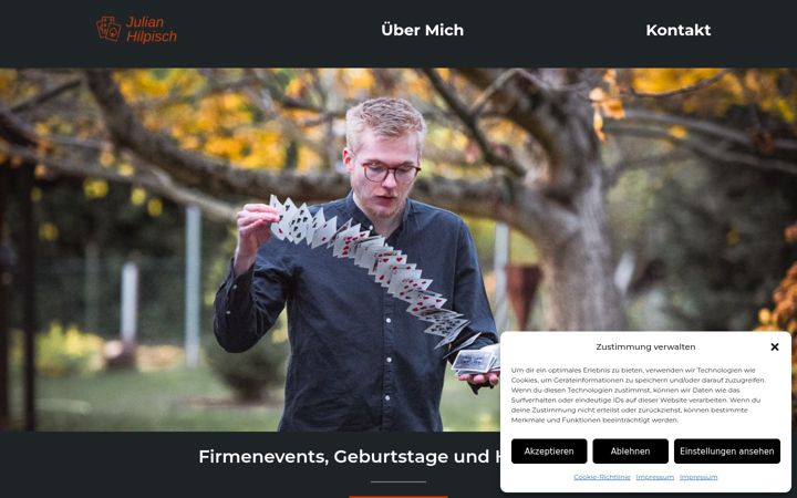 Screenshot of julianhilpisch.de