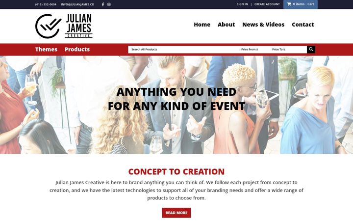 Screenshot of julianjames.co