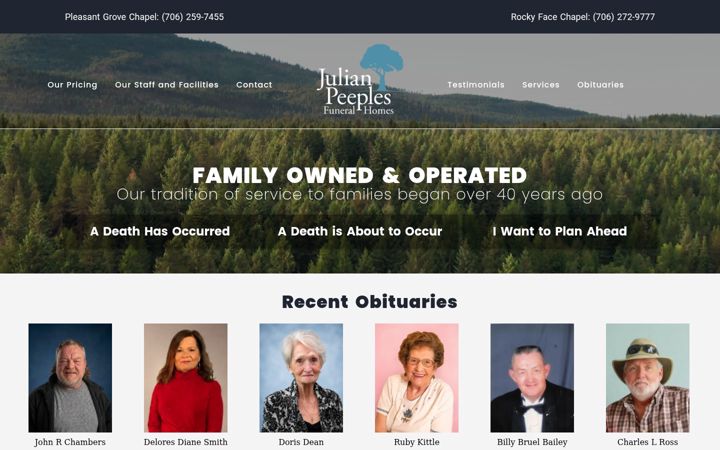 Screenshot of julianpeeples.com
