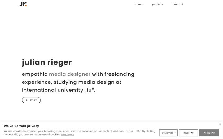 Screenshot of julianrieger.de