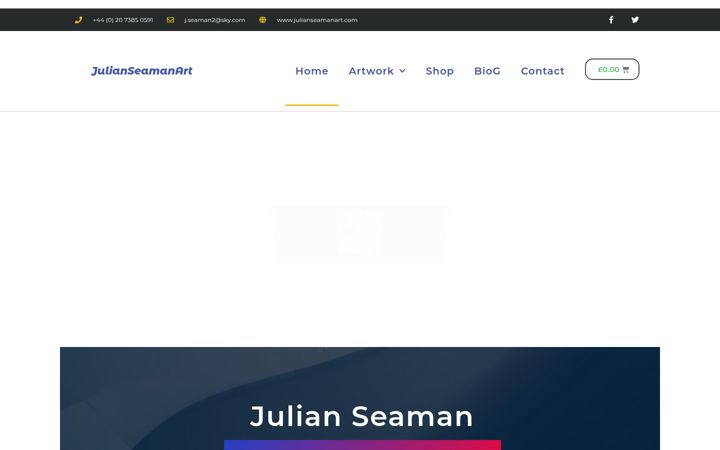 Screenshot of julianseamanart.com