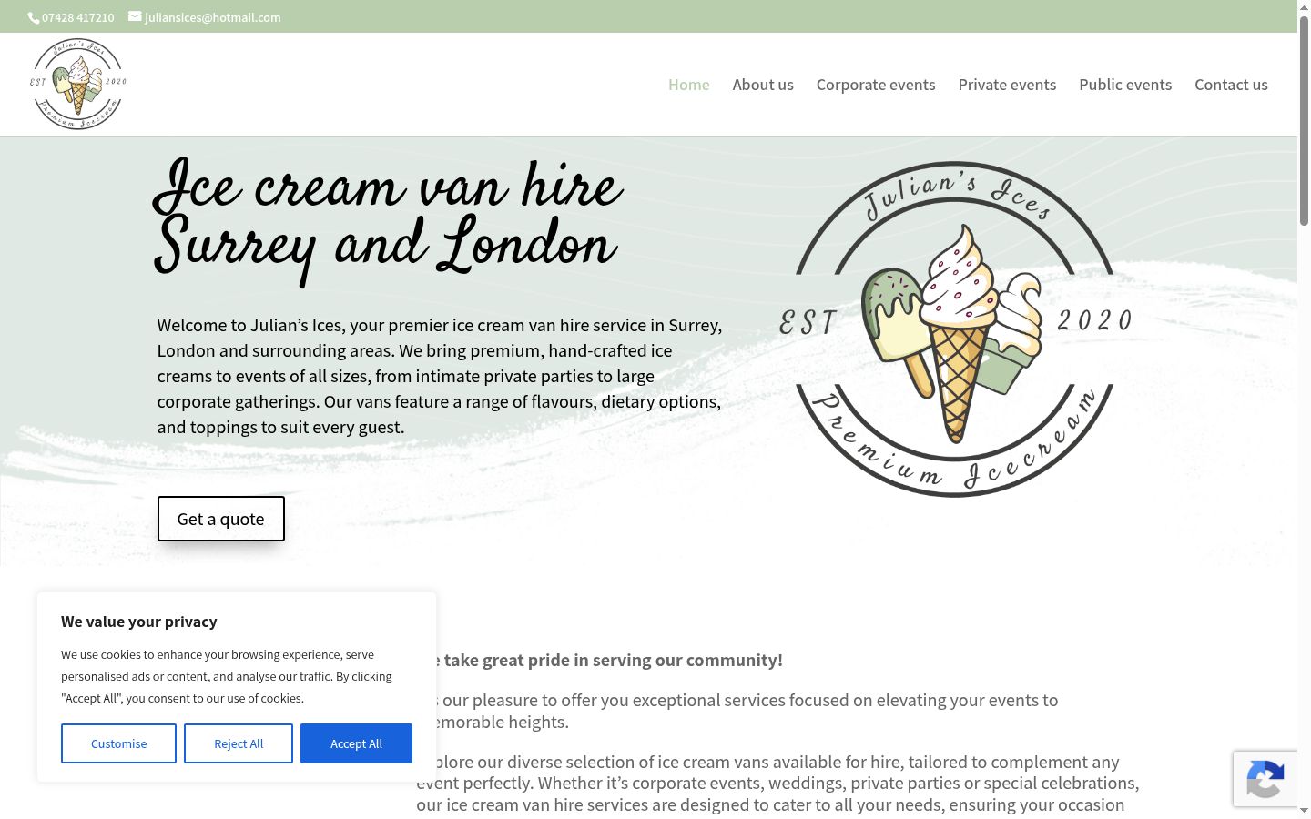 Screenshot tal-banner tal-kunsens muri qabel kwalunkwe interazzjoni