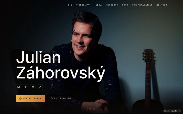 Screenshot of julianzahorovsky.com