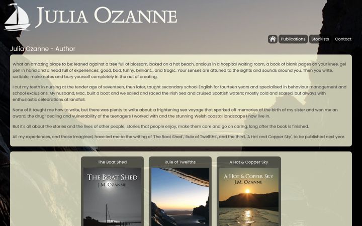 Screenshot of juliaozanne.com