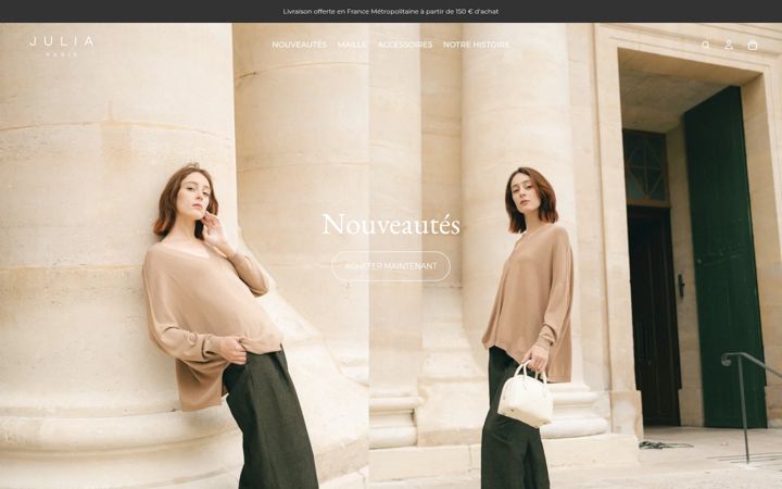 Screenshot of juliaparis.fr