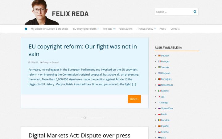 Screenshot of juliareda.eu