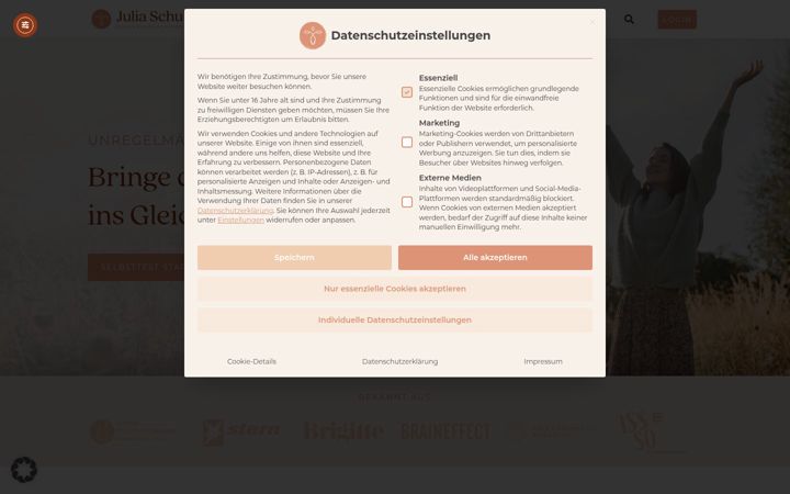 Screenshot of juliaschultz.net