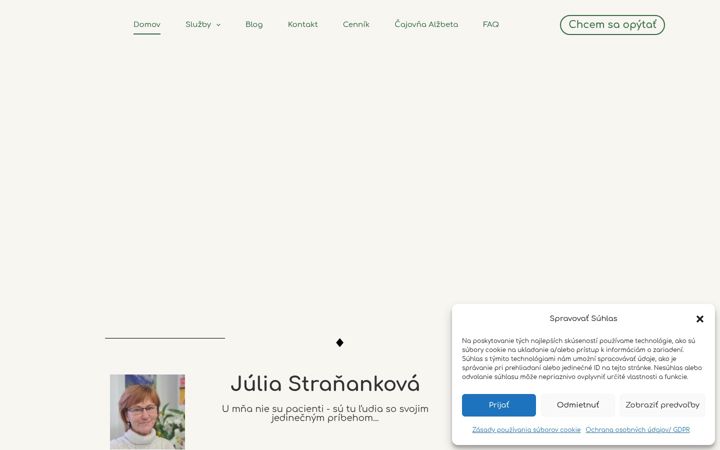 Screenshot of juliastranankova.sk