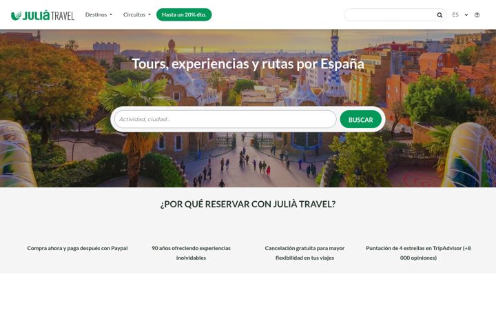 Screenshot of juliatravel.com
