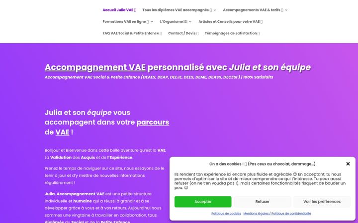 Screenshot of juliavae.fr