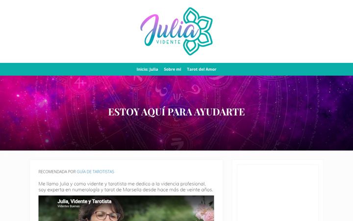Screenshot of juliavidente.com