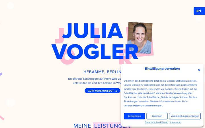 Screenshot of juliavogler.de